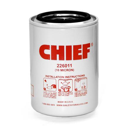 CHIEF Oil Coolers 200 PSI, 10 Microns, 1 1/2- 16 Thread Size, 250 F 226013